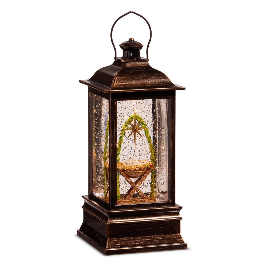 Baby Jesus in Manger Musical Lighted Water - Zinnias Gift Boutique