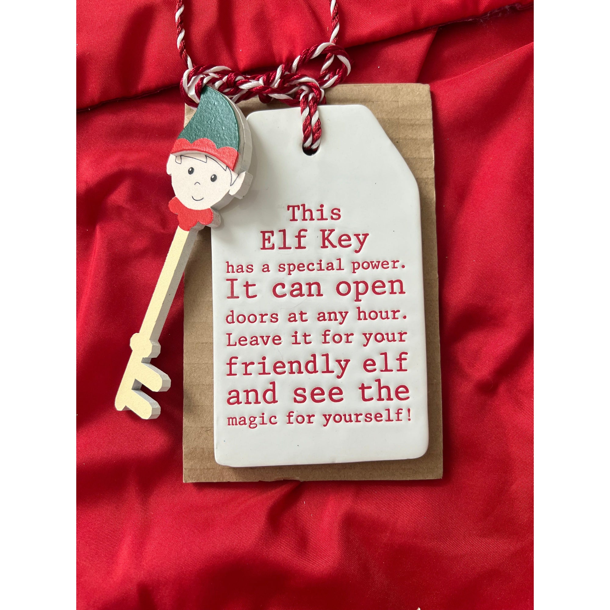 Ceramic Elf Key Ornament - Zinnias Gift Boutique