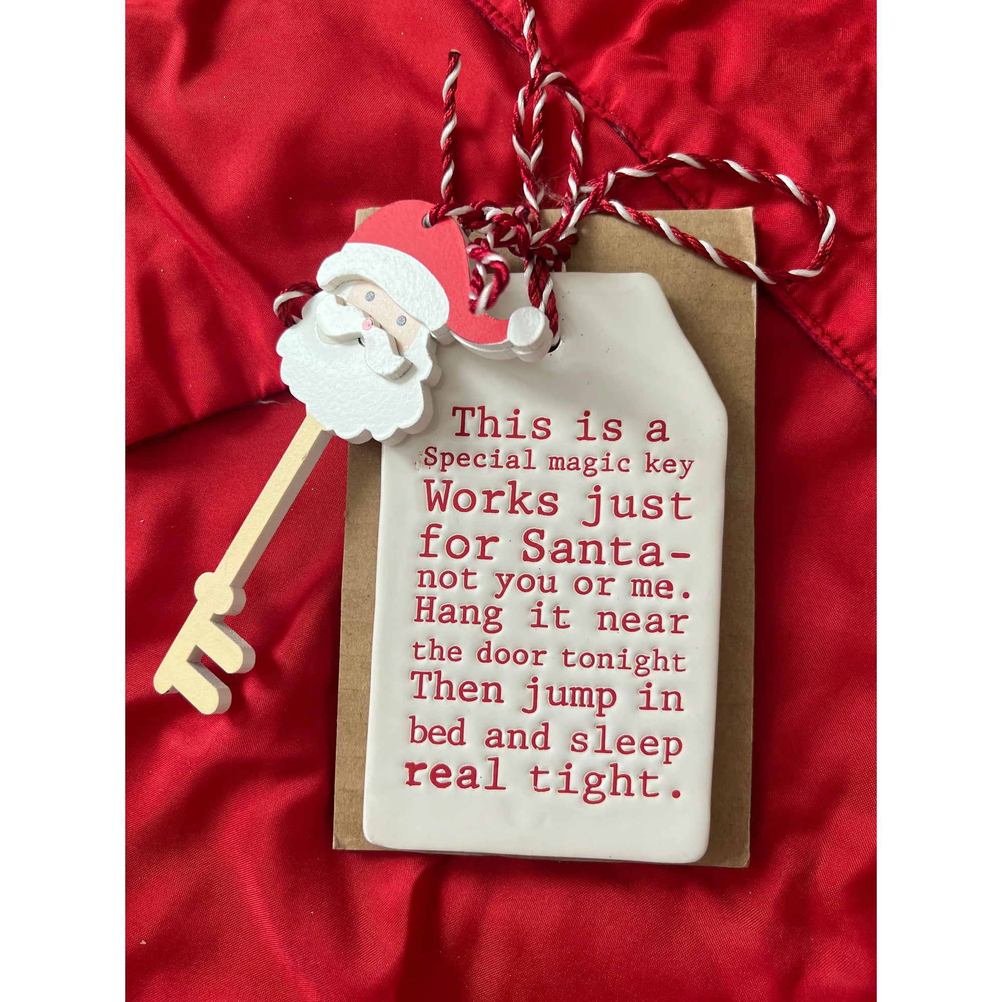Ceramic Santa Key Ornament - Zinnias Gift Boutique