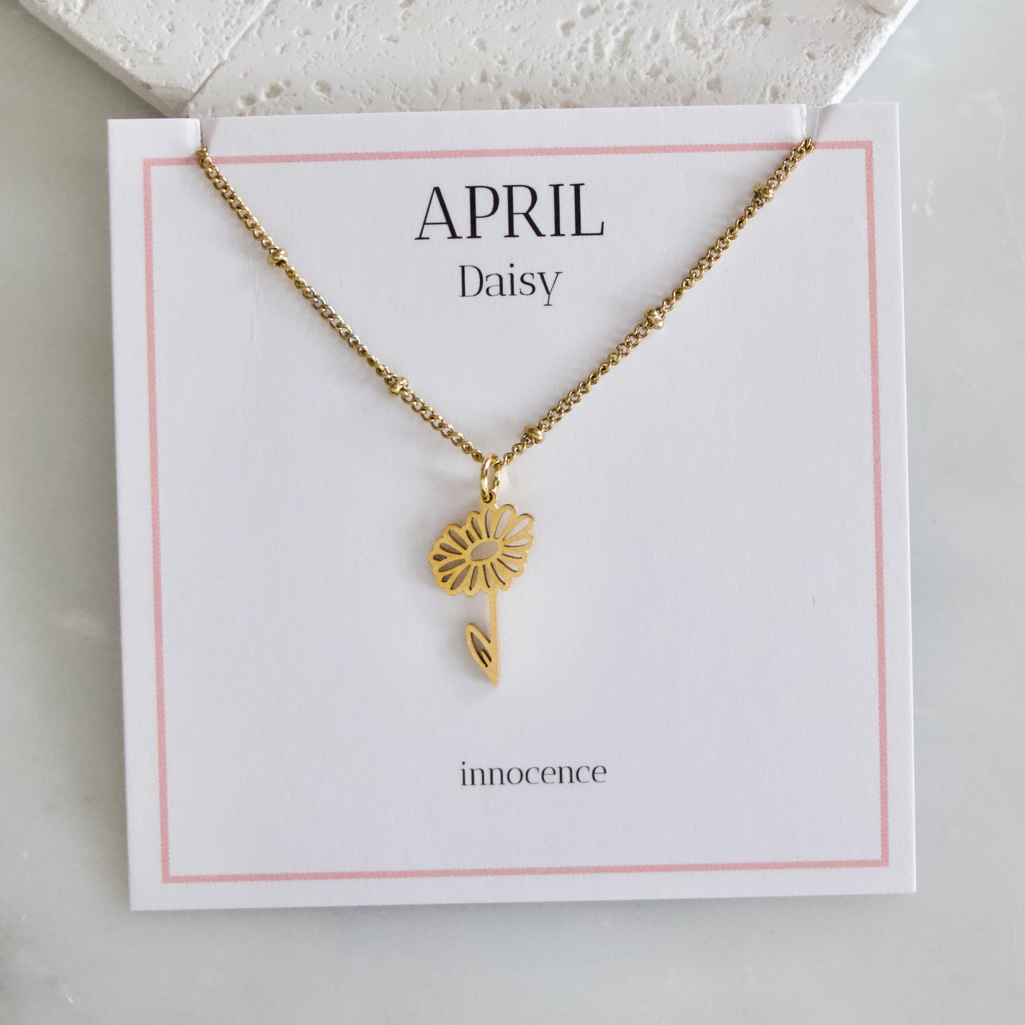 Birth Flower Necklaces - Waterproof - Zinnias Gift Boutique