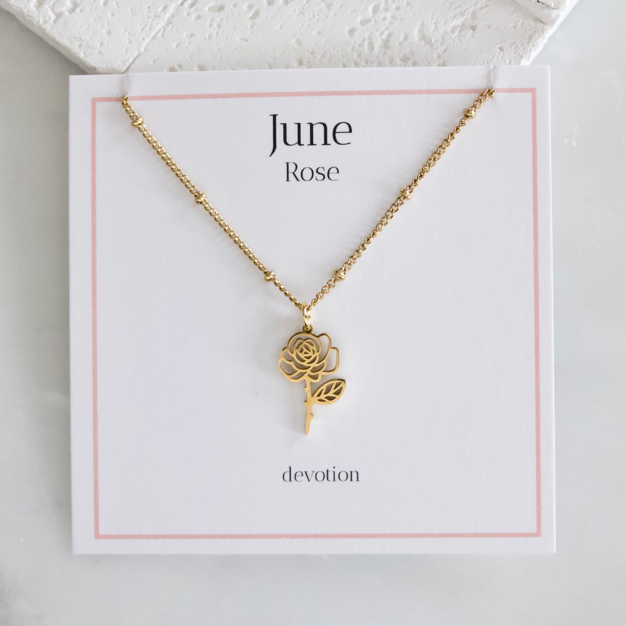 Birth Flower Necklaces - Waterproof - Zinnias Gift Boutique