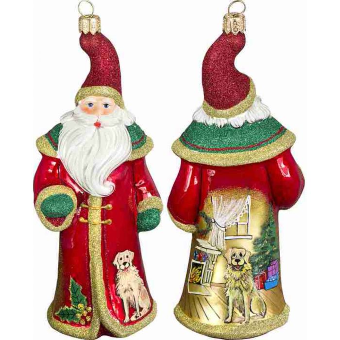 Hand Crafted Painted Glitterazzi Santa - Zinnias Gift Boutique