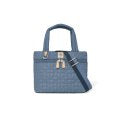 Brighton Adrienne small tote bag in neutral leather, featuring top handles and a sleek design.