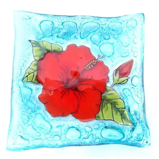 Fused glass trinket dish - Zinnias Gift Boutique
