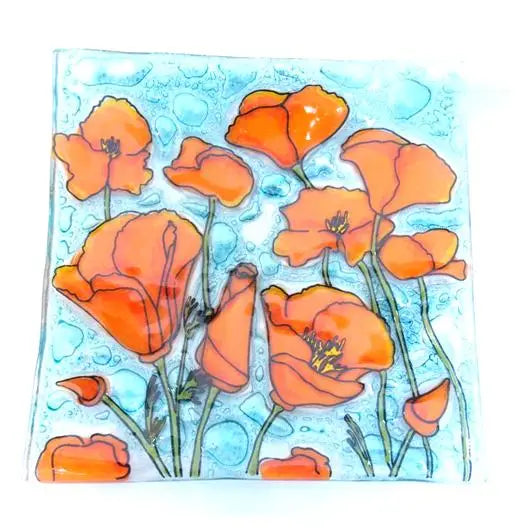 Fused glass trinket dish - Zinnias Gift Boutique