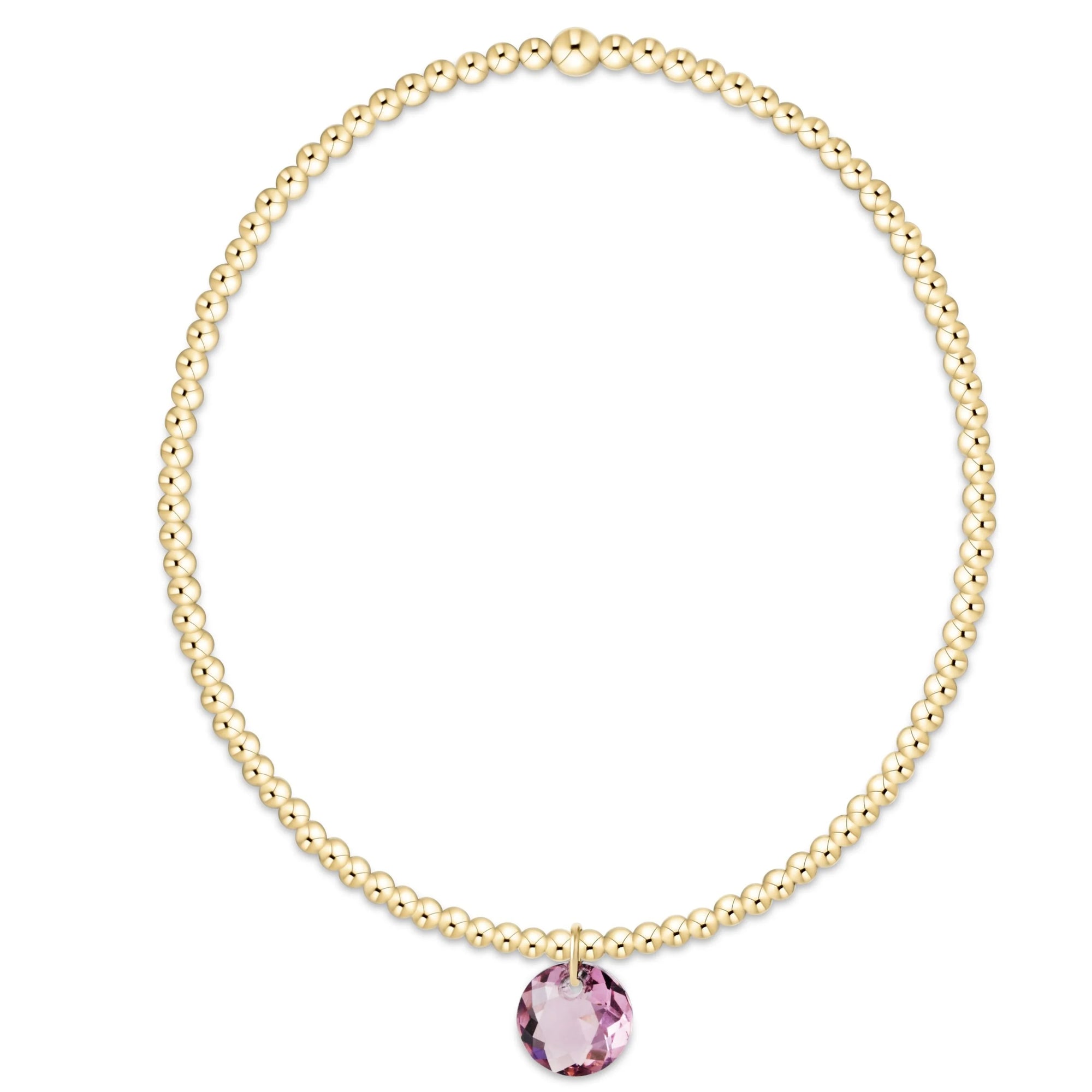 classic gold 2mm bracelet - reflection small charm