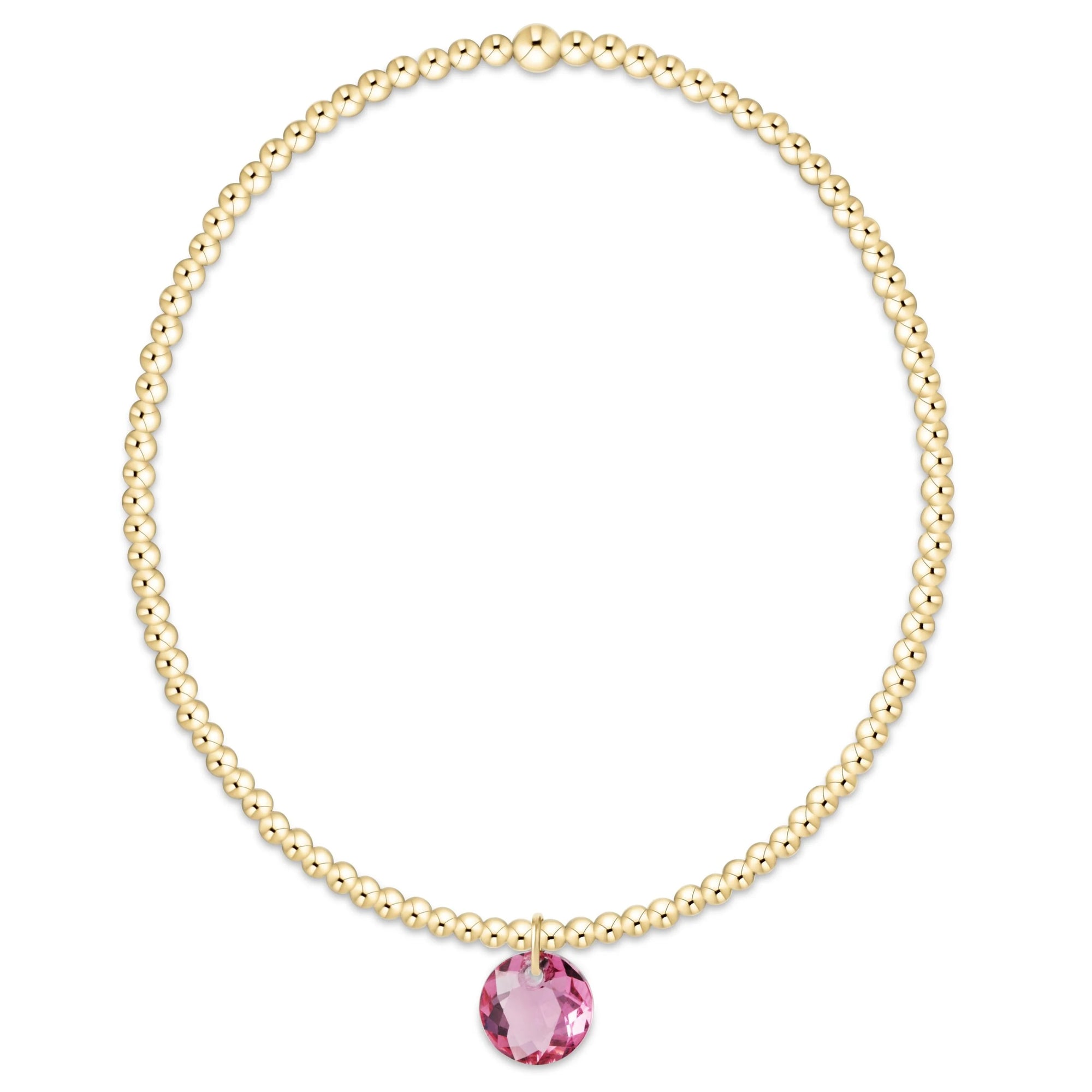classic gold 2mm bracelet - reflection small charm