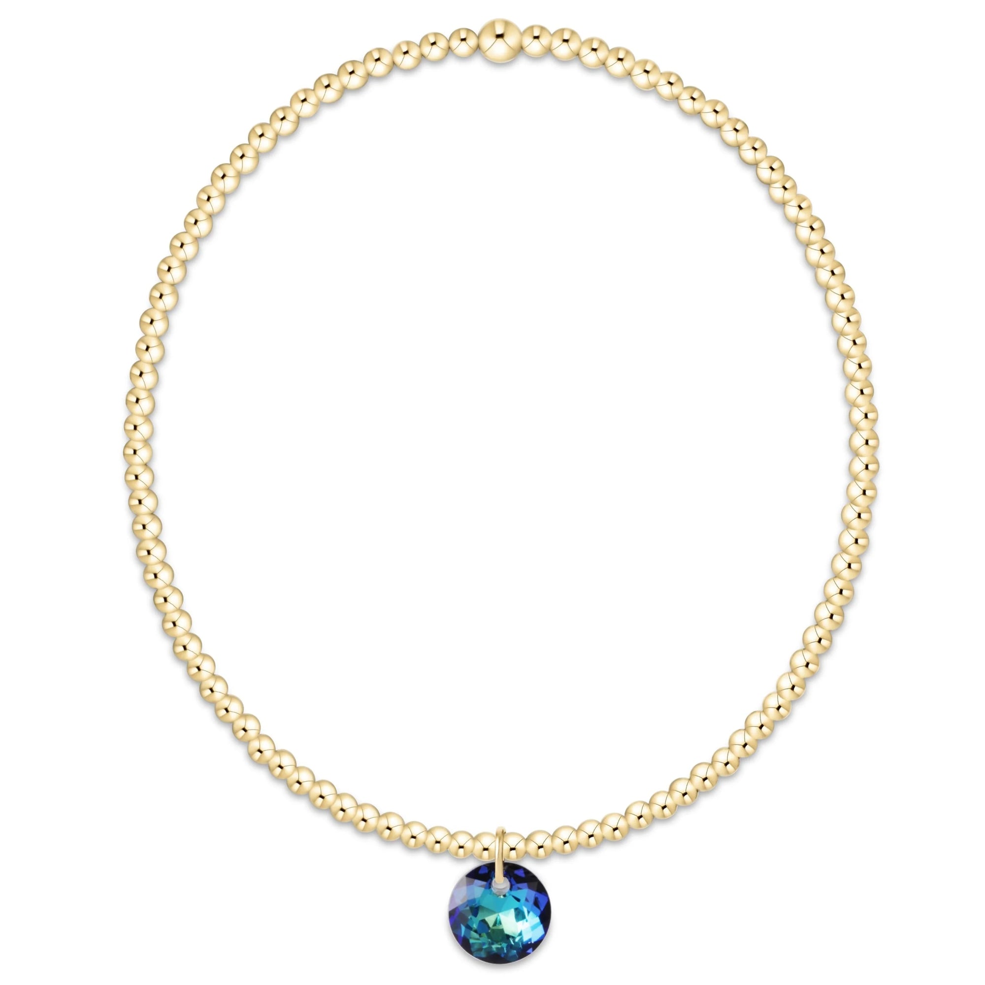 classic gold 2mm bracelet - reflection small charm