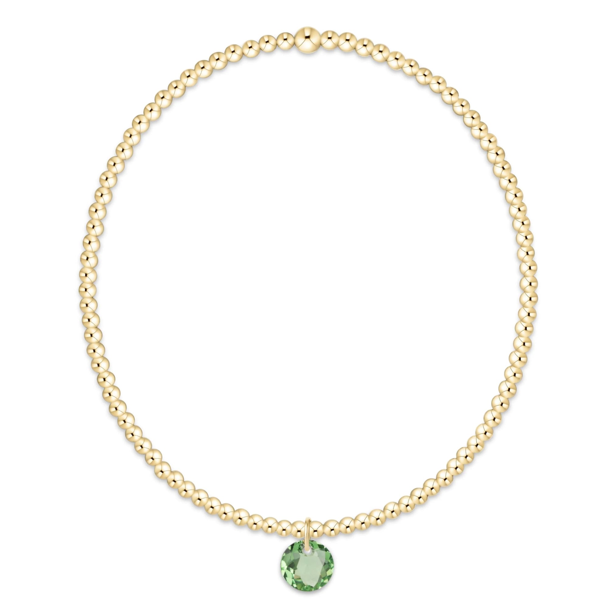 classic gold 2mm bracelet - reflection small charm