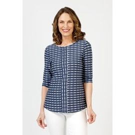 Newport Knit Bellevue Tee - Gull - Zinnias Gift Boutique