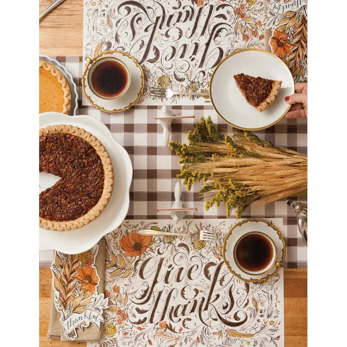 Placemat Paper Give Thanks - Zinnias Gift Boutique