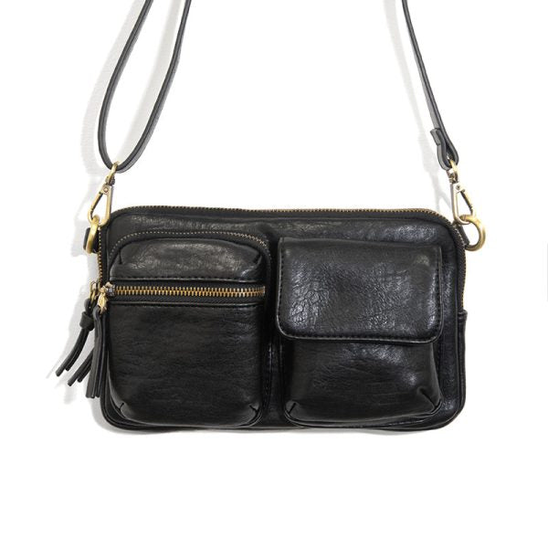 Kendra Cargo Pocket Sling - Black - Zinnias Gift Boutique