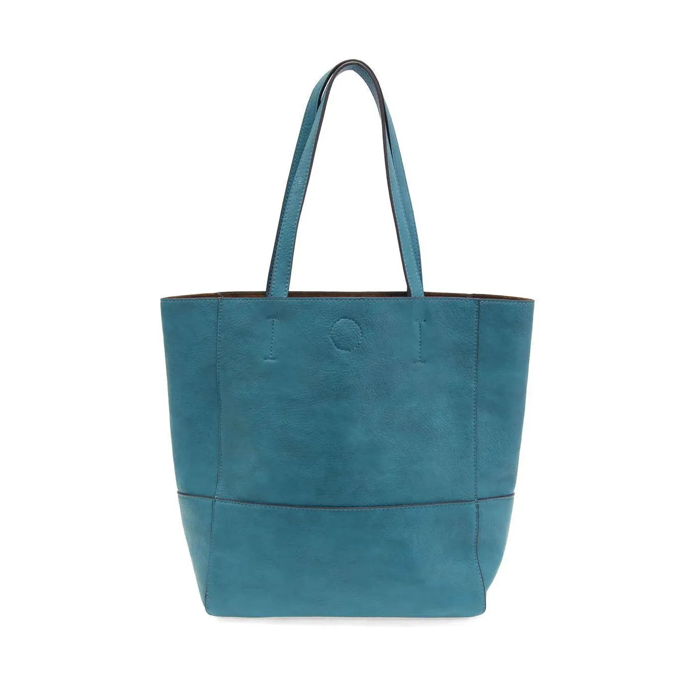 JoySusan Faith Raw Edge Tote purse in natural leather with raw edge design, showcasing its stylish and spacious purse interior.