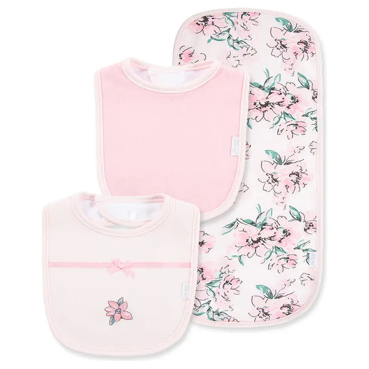 Dream Floral Bib & Burp Set - Zinnias Gift Boutique