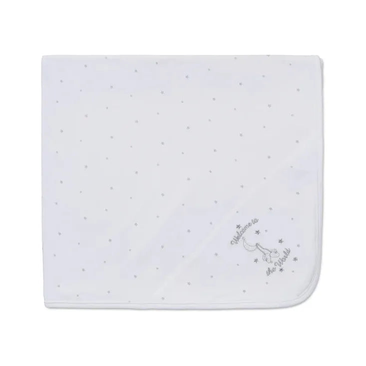 Welcome To The World Receiving Blanket - Zinnias Gift Boutique