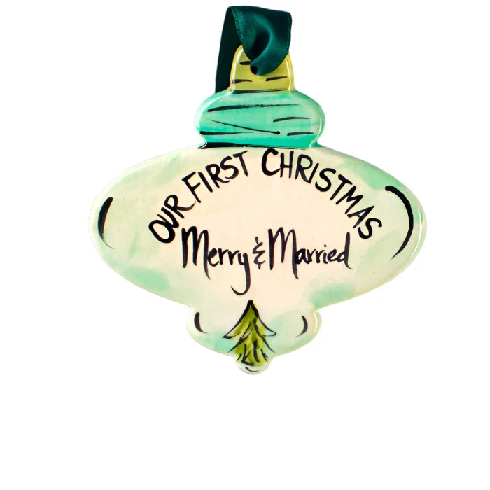 Hand‑Painted Ceramic Ornament - Zinnias Gift Boutique
