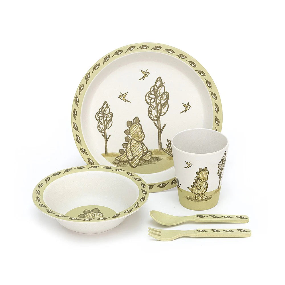 Bamboo Dinner Set Dino Jellycat - Zinnias Gift Boutique