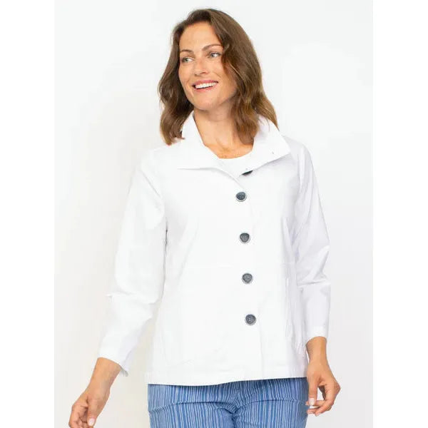 Power Stretch Easy Swing Jacket - White - Zinnias Gift Boutique