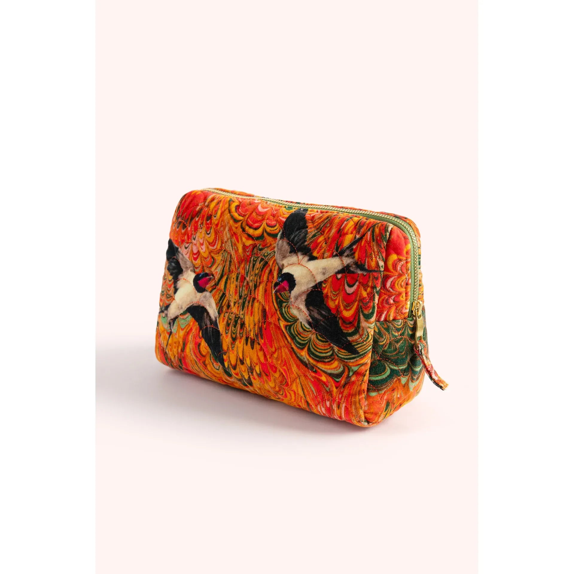 Quilted Washbag - Marbled Swallow - Zinnias Gift Boutique