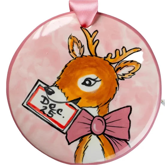 Hand‑Painted Ceramic Ornament - Zinnias Gift Boutique