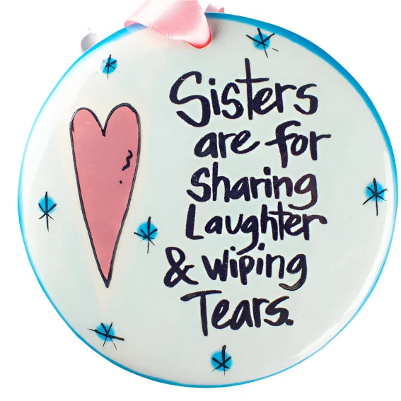 Hand‑Painted Ceramic Ornament - Zinnias Gift Boutique