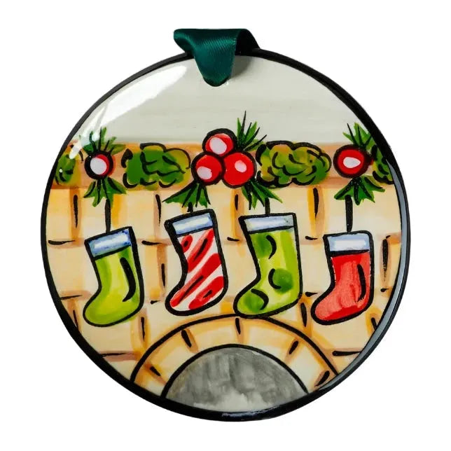 Hand‑Painted Ceramic Ornament - Zinnias Gift Boutique