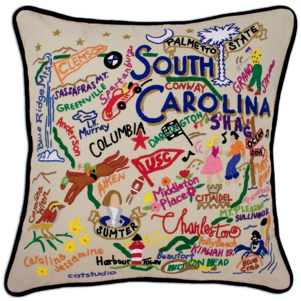 Geography Pillow - Zinnias Gift Boutique