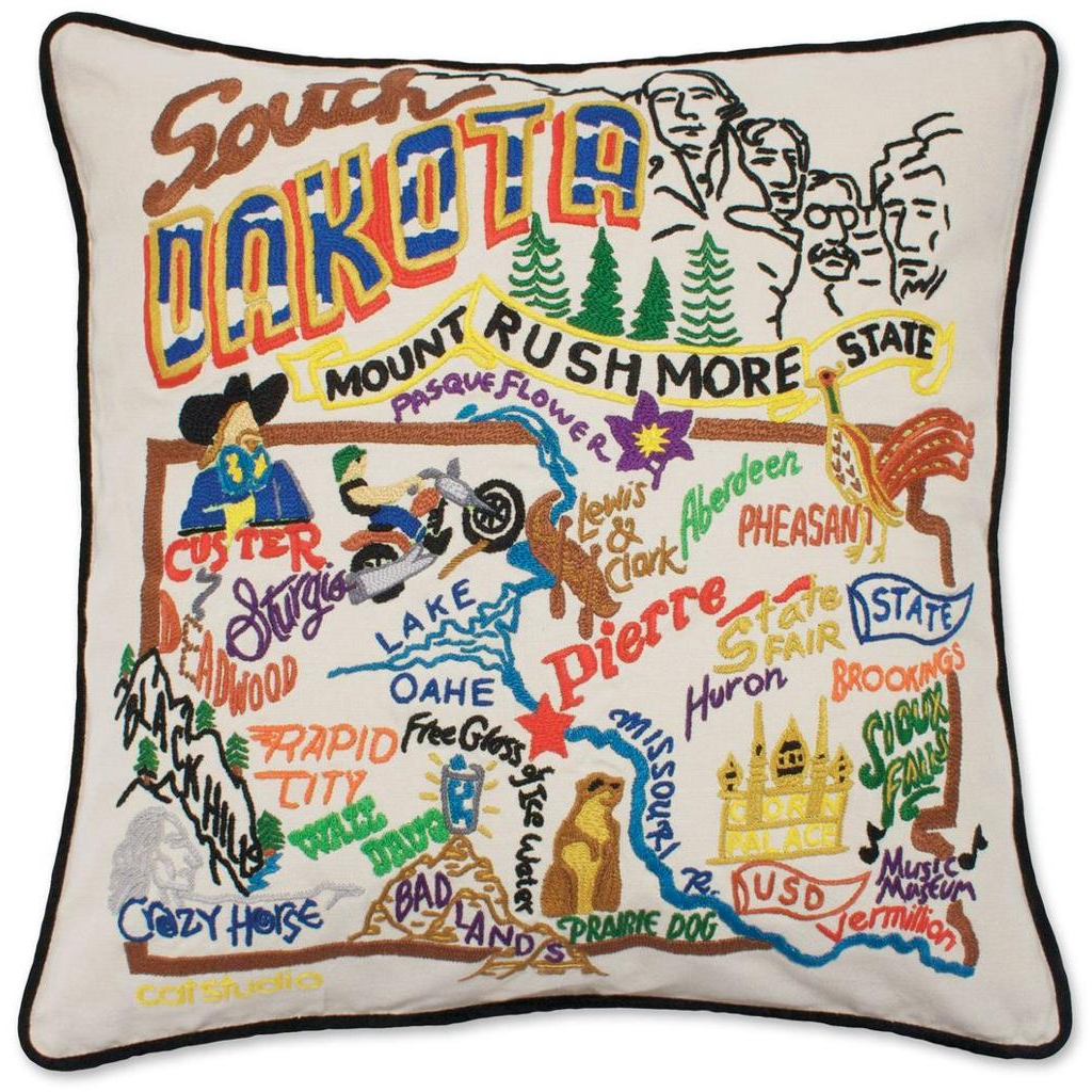 Geography Pillow - Zinnias Gift Boutique