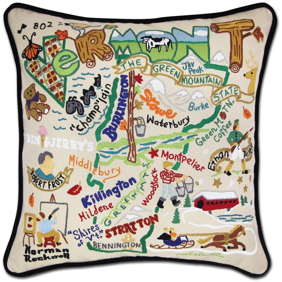 Geography Pillow - Zinnias Gift Boutique