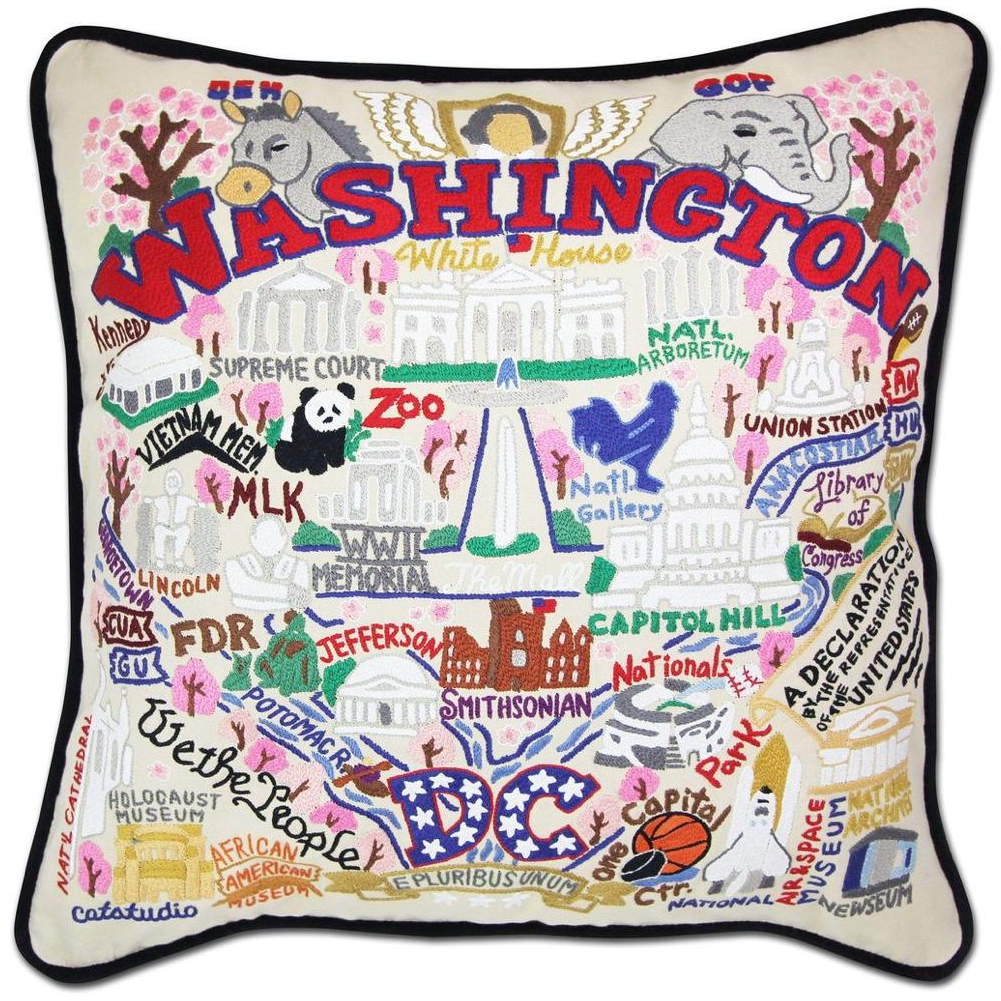 Geography Pillow - Zinnias Gift Boutique