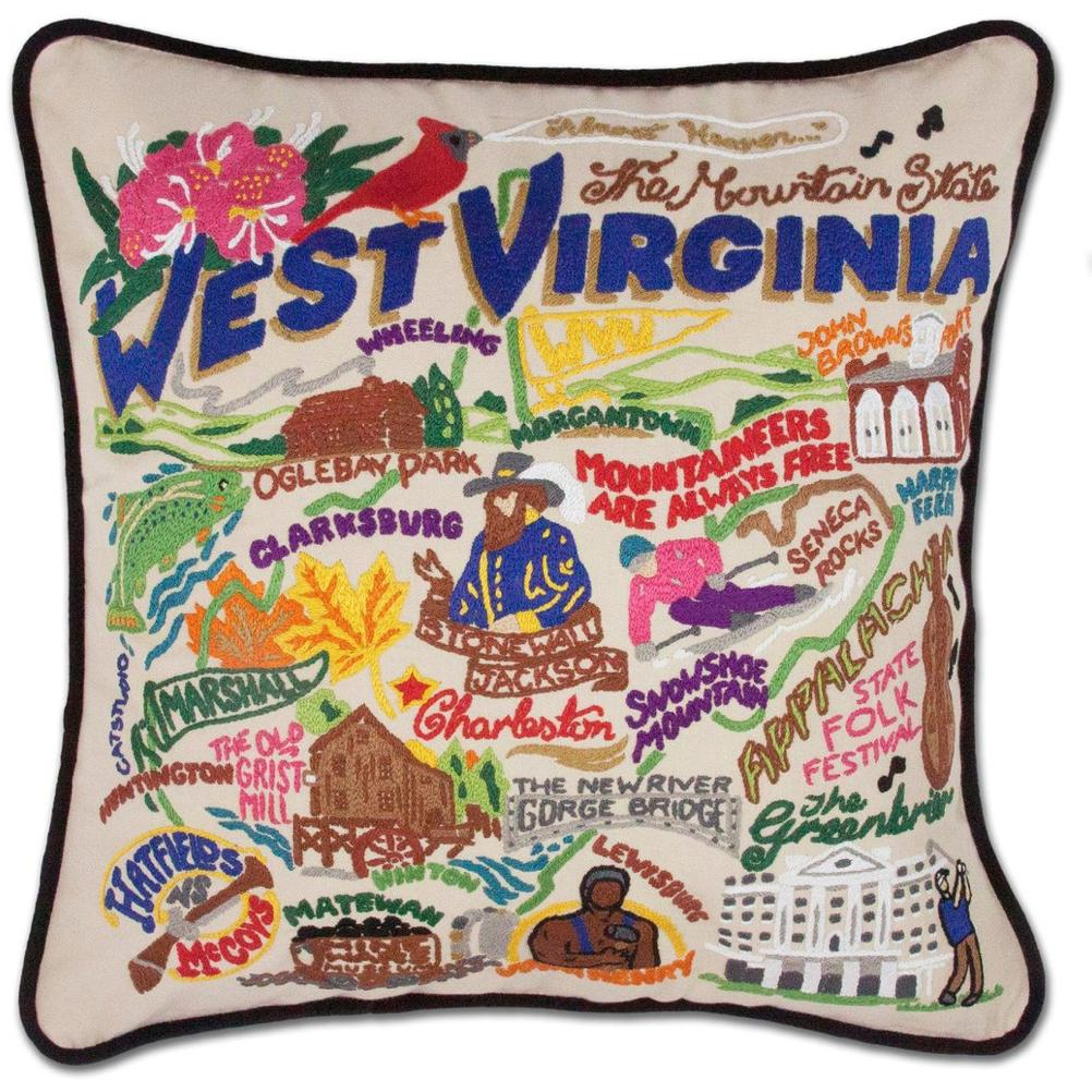 Geography Pillow - Zinnias Gift Boutique
