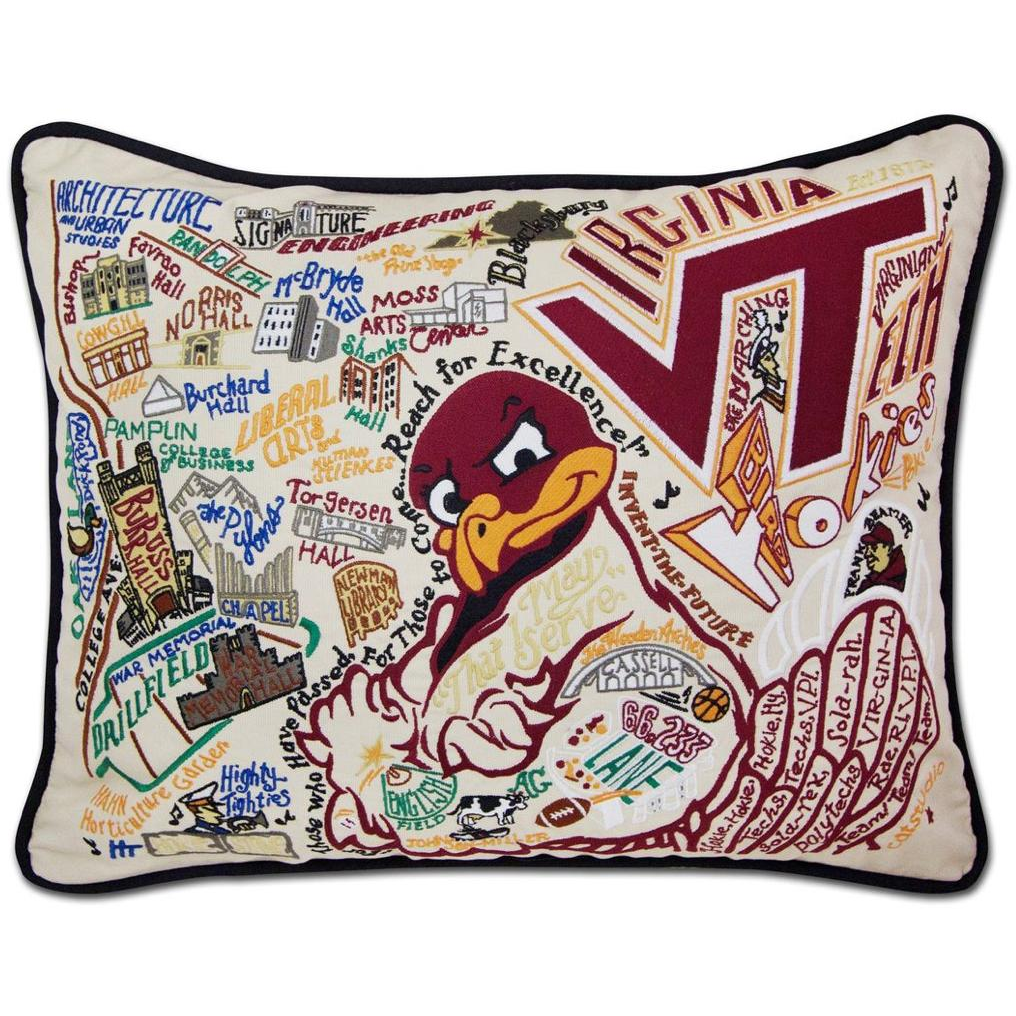 Handcrafted Collegiate Pillow - Zinnias Gift Boutique