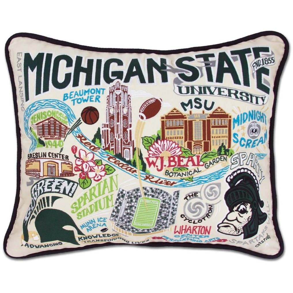 Handcrafted Collegiate Pillow - Zinnias Gift Boutique