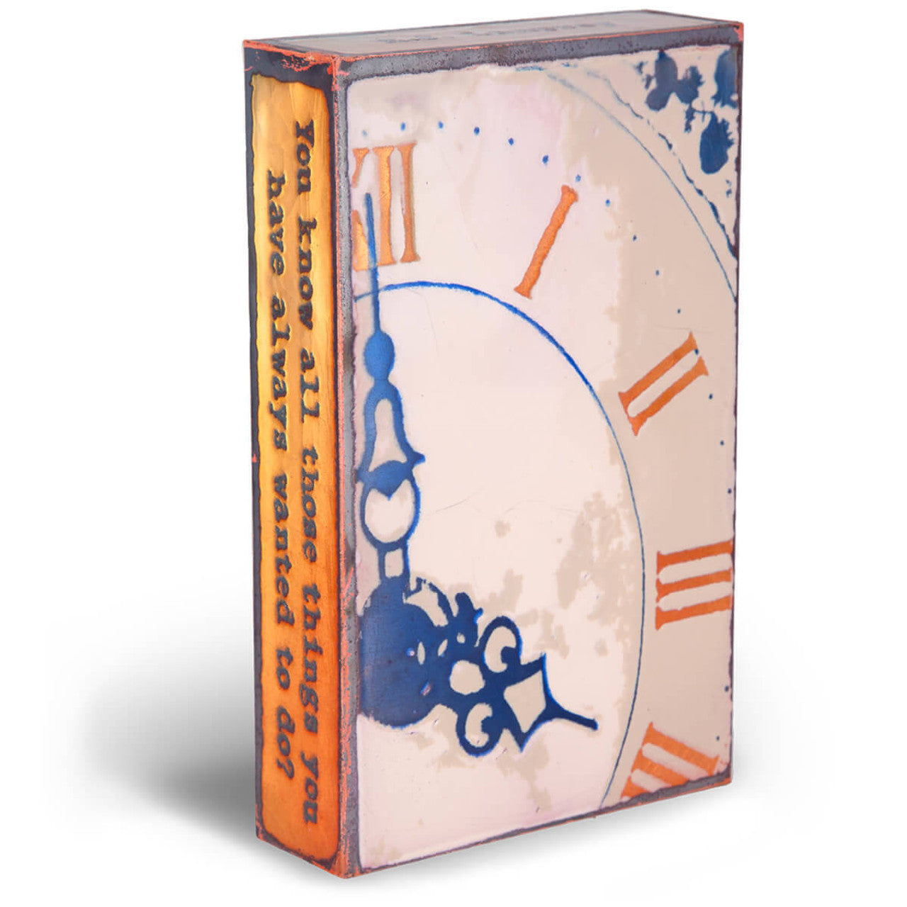Tardis Clock 013 V3 Spirit Tile Houston Llew RETIRED - Zinnias Gift Boutique