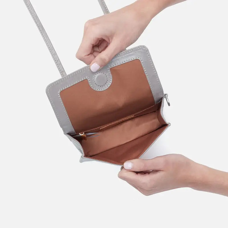 Jill Wallet Crossbody - Light Grey - Zinnias Gift Boutique