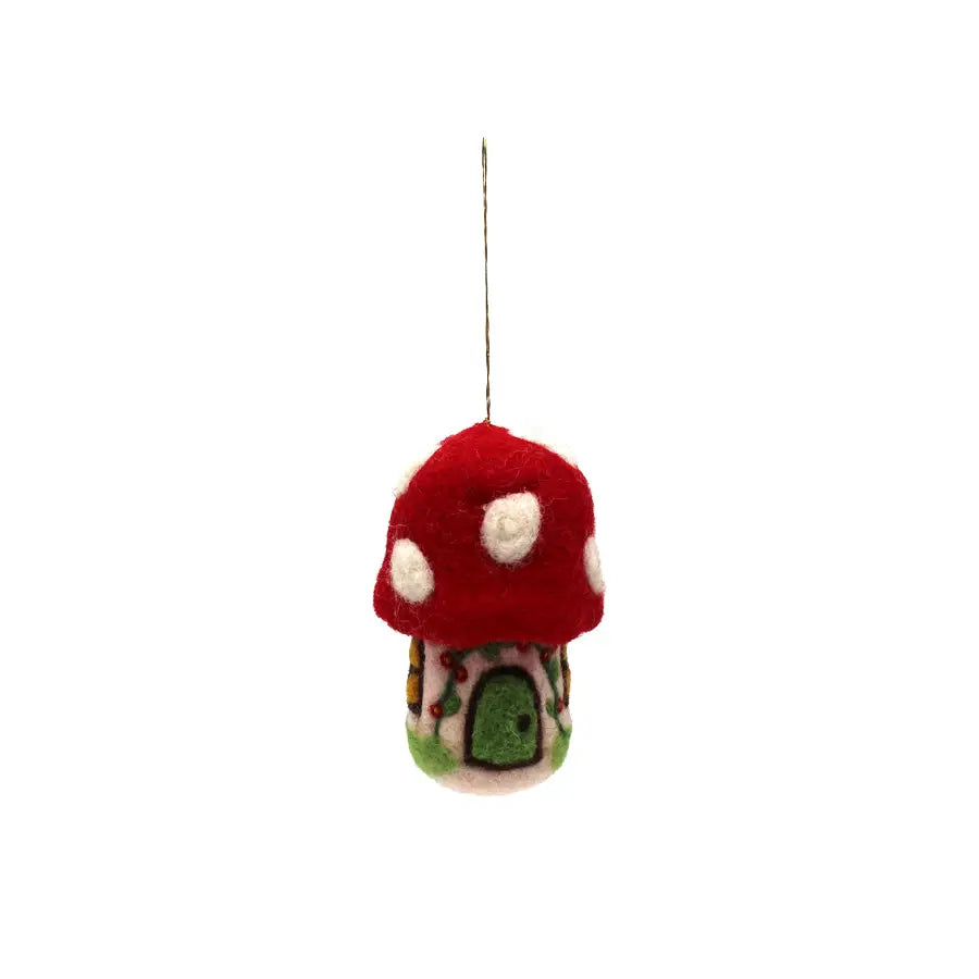 Mushroom House Ornament Nepal - Zinnias Gift Boutique