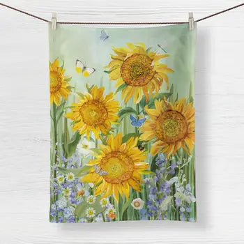 Sunflower Tea Towel - Zinnias Gift Boutique