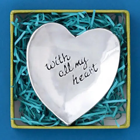 Large Charm Bowl by Basic Spirit featuring a decorative heart charm, perfect for gifting or home decor.