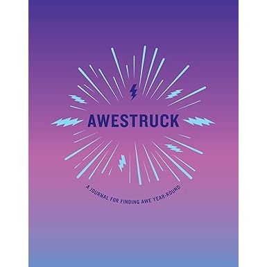 Cover of "Awestruck: A Journal for Finding Awe Year-Round" by Book Publisher, featuring a calming design for adult journaling.