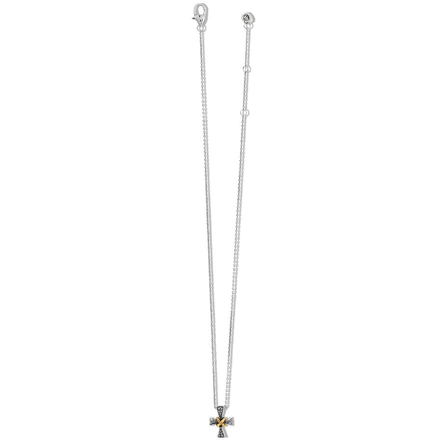 Meridian Two Tone Mini Cross Necklace - Zinnias Gift Boutique