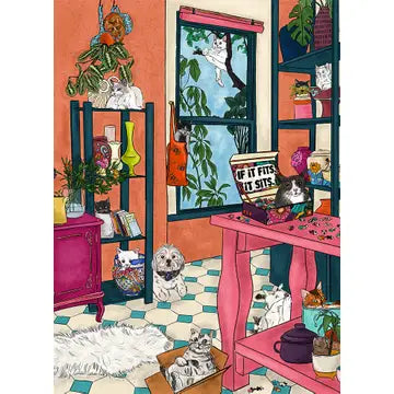 Jigsaw Puzzle w/ Poster - Zinnias Gift Boutique