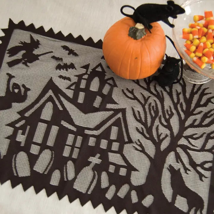 Halloween Ghost Bat Haunted House Placemat - Zinnias Gift Boutique