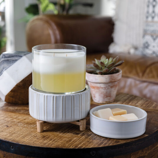 2-In-1 Classic Warmer Ceramic & Wood - Zinnias Gift Boutique