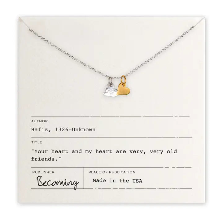 Tiny Hearts Necklace - Mixed Metal - Zinnias Gift Boutique