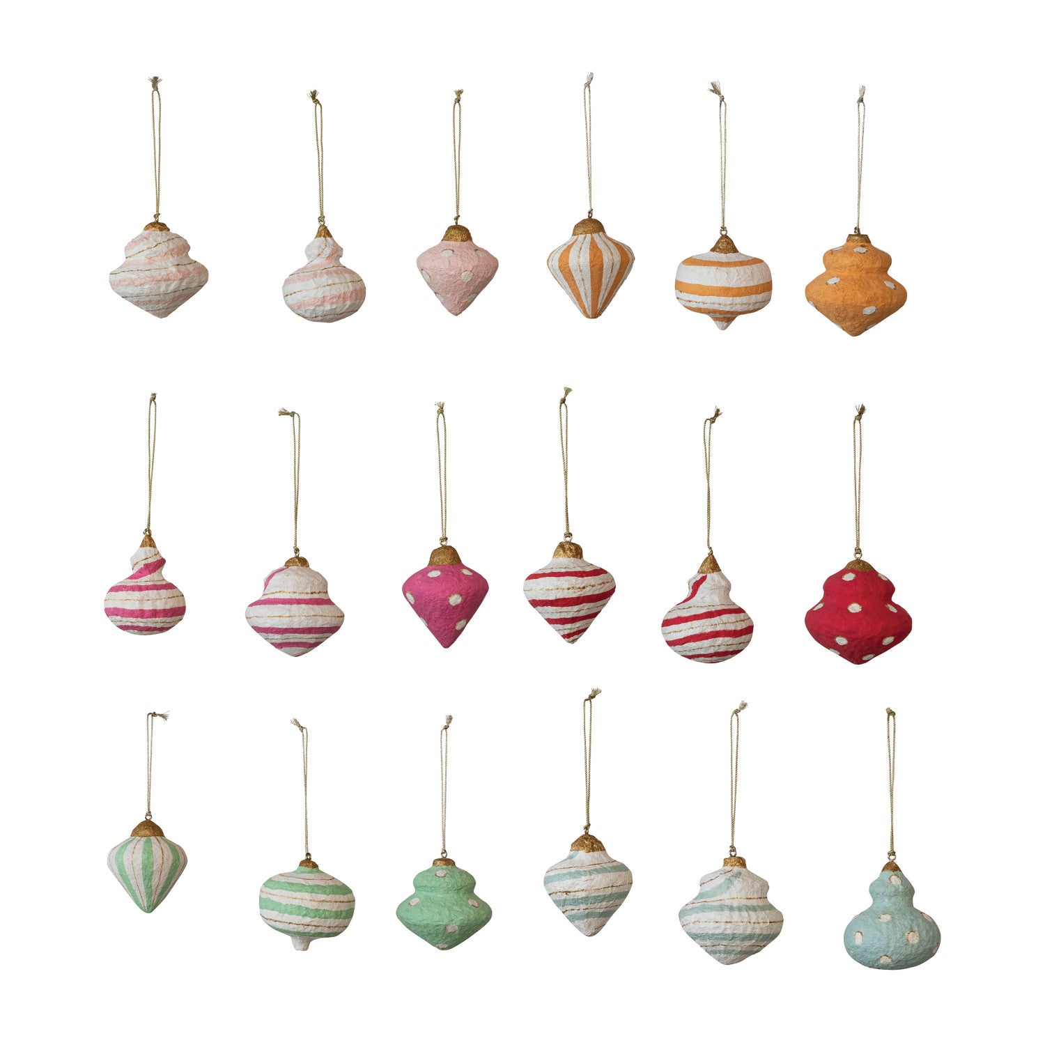 3"H Paper Mache Finial - Zinnias Gift Boutique