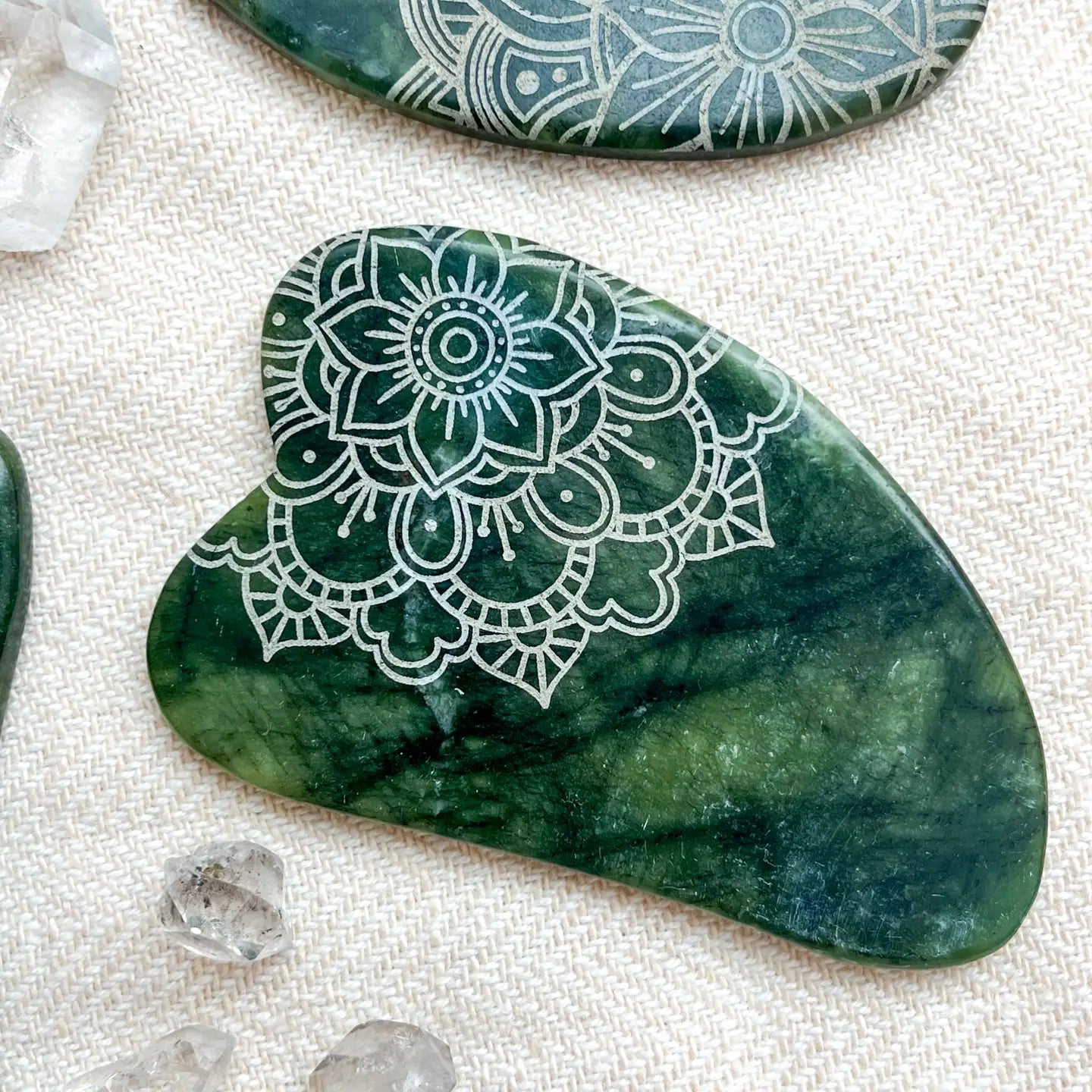 Jade Opalite Obsidian Gua Sha Stone Facial Massage - Zinnias Gift Boutique