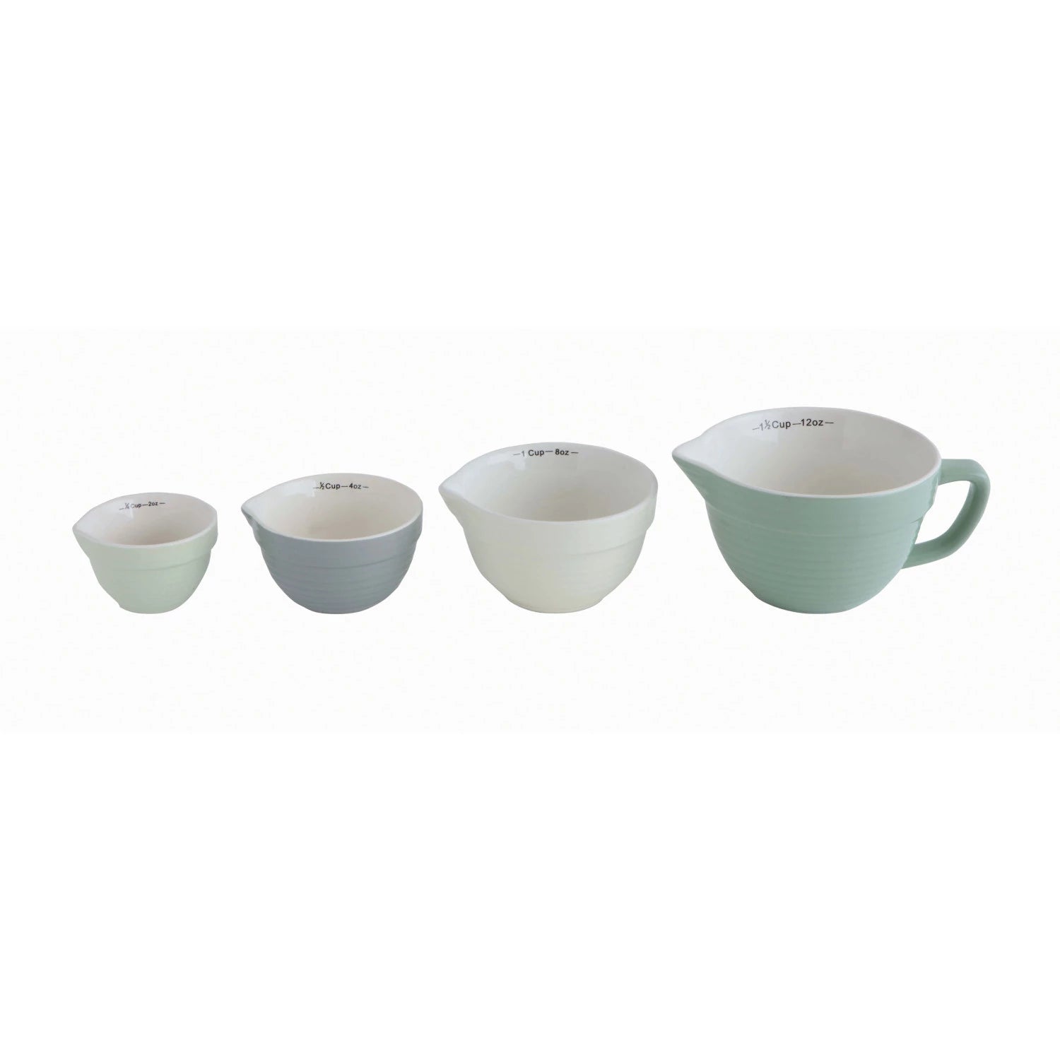 Stoneware Batter Bowl Measuring Cups - Zinnias Gift Boutique