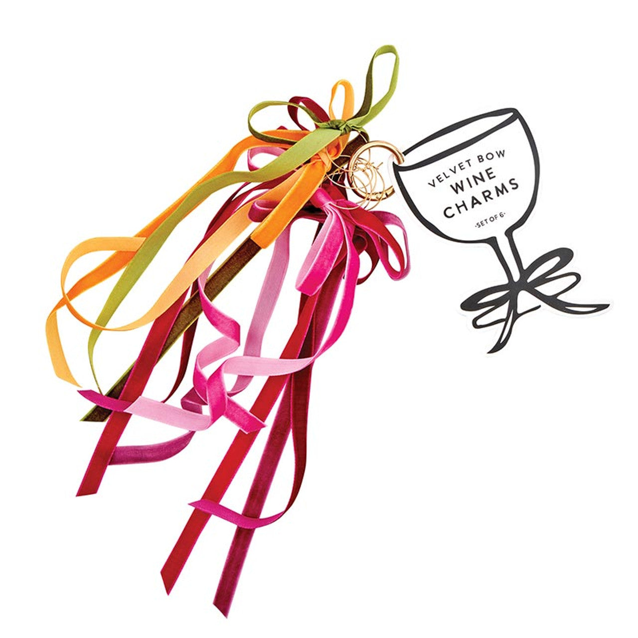 Wine charms Bow - Zinnias Gift Boutique