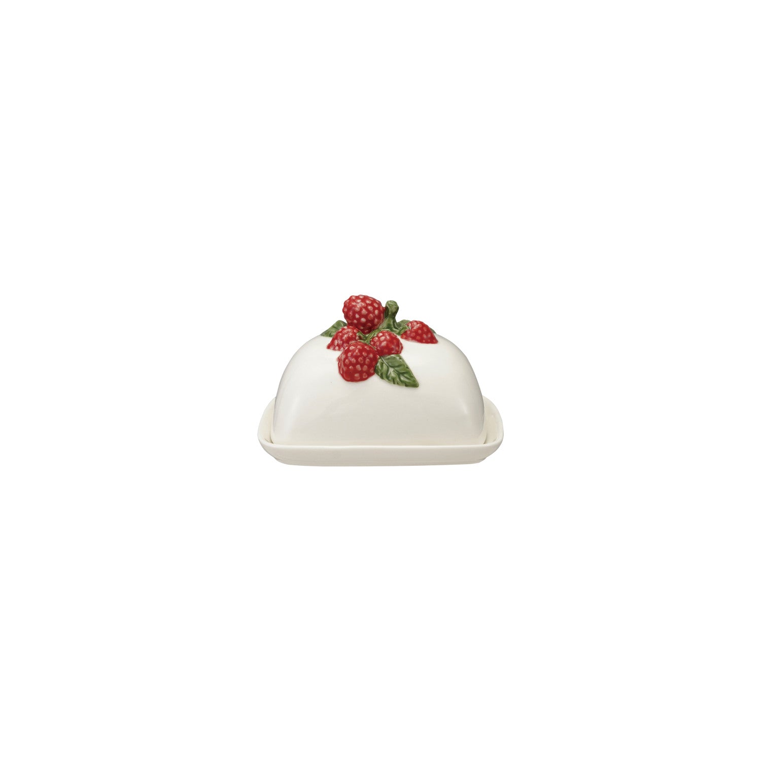 Butter Dish w/Raspberry Shaped Handle - Zinnias Gift Boutique