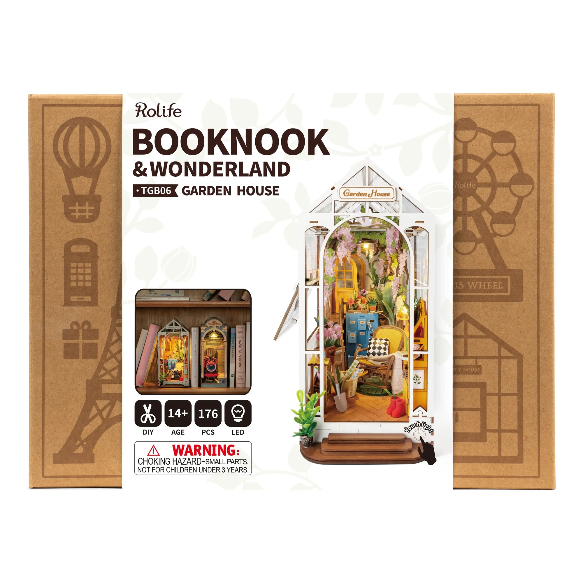 Book Nook DIY Lighted Mini Kit - Zinnias Gift Boutique